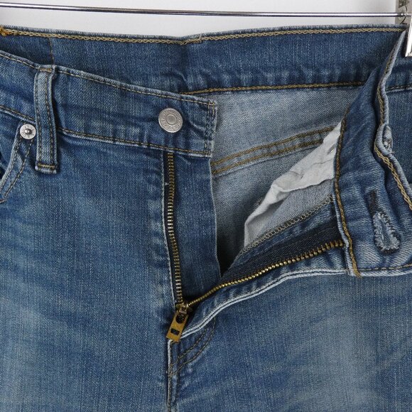 Levis 513 Jeans Mens 32x28 Blue Slim Straight Fit Stretch Denim Pants 98% Cotton - Picture 11 of 16